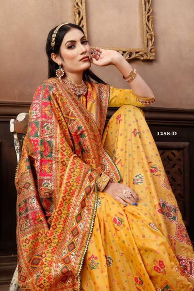 RAJWADISILK 1258A TO 1258F BY NP SAREE PURE CHANDERI SILK SAREES WHOLESALER